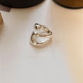 thumbnail image 2 of Handmade Rings 925 Sterling Silver Statement Rings Adjustable Chunky Stacking Band Ring for Women Girls, 2 of 5