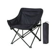 thumbnail image 1 of Silla plegable ligera de gran tamaño kusrkot con bolsa de transporte Asiento al aire libre Negro, 1 of 8