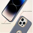 thumbnail image 2 of for iPhone 14 Pro Case Silicone 3 in 1 Case Logo View + 1* Screen Protector Shockproof Protective Anti-Skid Edge Cover iPhone 14 Pro Case -Light Blue, 2 of 11