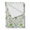thumbnail image 2 of Jasmine Soft Flannel Fleece Throw Blanket, Exotic Herbal Tea Concept Green Tea and Jasmine Leaves, Cozy Plush for Indoor and Outdoor Use, 50" x 60", Sage Green Lime Green, by Ambesonne, 2 of 5