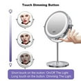 Gospire LED Makeup Mirror .. 1x/10x Magnifying with Touch .. Screen