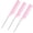 Pink, variant on M altemura 3 Packs Rat Tail Comb Steel Pin Rat Tail Carbon Fiber Heat Resistant Teasing Combs with Stainless Steel Pintail (Black)
