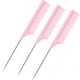 thumbnail image 1 of Paquete de 3 peines de cola de rata con pasador de acero y cola de rata de fibra de carbono resistente al calor con peine de acero inoxidable (rosa) ER, 1 of 5