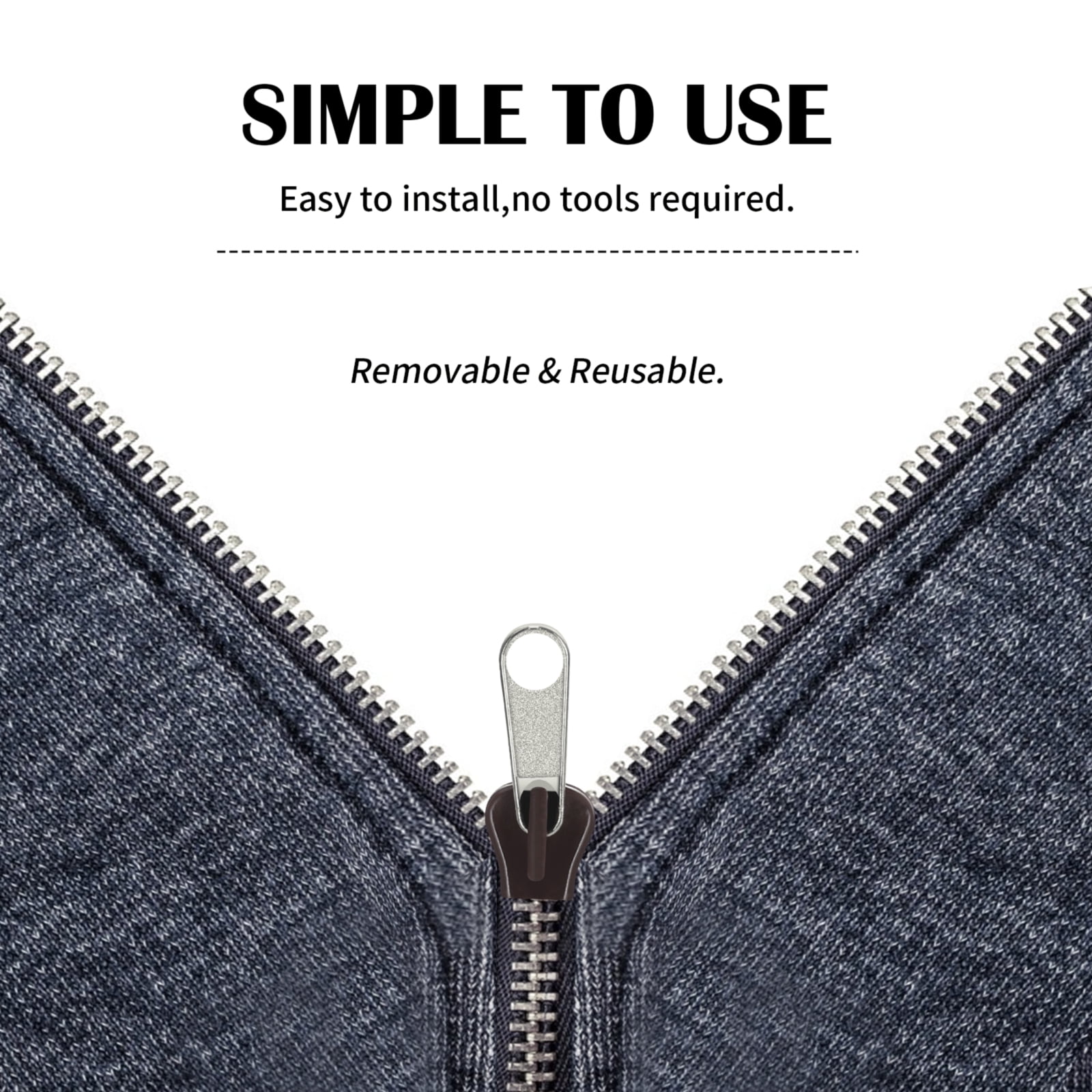 Hi.FANCY 6pcs Universal Instant Fix Zipper Repair Kit Replacement Zip