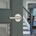 thumbnail image 5 of Kwikset Milan Round Keyed Entry Lever Doorknob with Smartkey Satin Nickel, 5 of 7