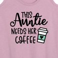 thumbnail image 3 of Instant Message - This Auntie Needs Her Coffee  - Women's Racerback Tank Top, 3 of 6