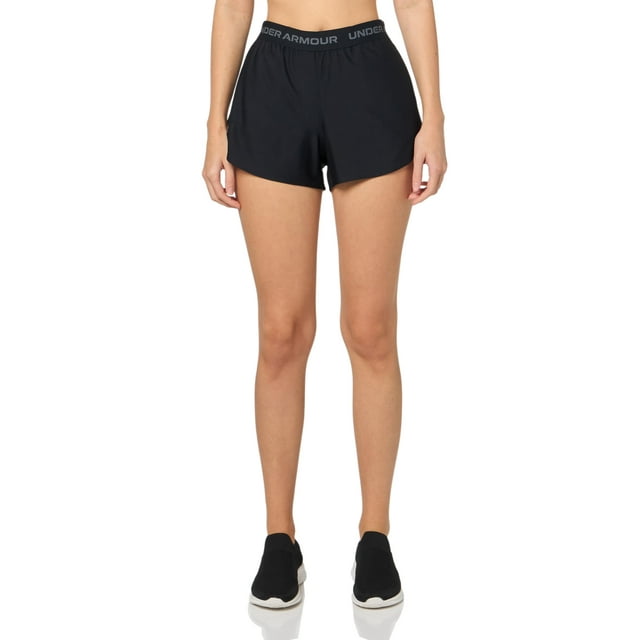 Pantalones cortos Under Armour Tech Play Up para mujer negro/Castlerock 2X