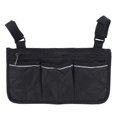 thumbnail image 1 of KAIYANG Bolsa de almacenamiento lateral para reposabrazos de silla de ruedas Bolsa de almacenamiento plegable Bolsa de almacenamiento para cochecito (negro), 1 of 5