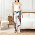 thumbnail image 4 of Fotbe Cockatoo Red Berries Pantalones de Pijama para Mujer, Pantalones de Dormir, Pantalones Pj con Cordón y Bolsillos-Medium, 4 of 6