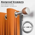 thumbnail image 2 of Outdoor Curtains for Patio Waterproof, Burnt Orange Black Ombre Outdoor Privacy Panels Grommet, Modern Abstract Striped Gradient Blackout Outside Curtains for Porch/Cabana 54"x108", 1 Panel, 2 of 8