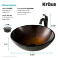 thumbnail image 6 of KRAUS 16 1/2-inch Copper Brown Bathroom Vessel Sink and Matte Black Arlo Faucet Combo Set with Pop-Up Drain, 6 of 9
