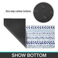 thumbnail image 6 of Blue Striped Geometric Pattern Kitchen Rugs Sets Of 2,Anti Fatigue Kitchen Mat Rugs Non Slip Washable,Decorative Kitchen Floor Mats for Kitchen,Sink,Laundry,17"x30"+17"x47", 6 of 7