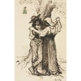 thumbnail image 2 of Léon Bonnat 13x18 Black Ornate Wood Framed Double Matted Museum Art Print Titled - Couple Courting by a Tree (1871), 2 of 5