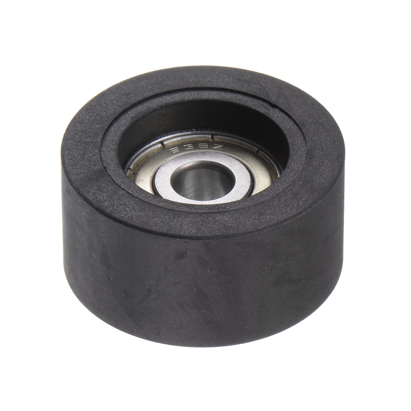 Uxcell PU Pulley Roller Bearing 8x40x20mm Polyurethane Coated Guide Wheel for Industrial, Black