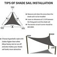 thumbnail image 7 of Waterproof Sun Shade Sail UV Blocker Sunshade Patio Equilateral Triangle Knitted Block Fabric Pergola Carport Awning, 7 of 7