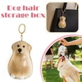 thumbnail image 4 of Dog Hair Keepsake Capsule Keychain Translucent Pet Fur Memorial Bottles with Keyring, Portable & Odor-Proof, Cute Dog Hair Collector Storage for Pet Lovers, 4 of 9