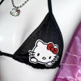 thumbnail image 4 of Sujetador de Hello Kitty para mujer, bragas de Anime, ropa interior bordada Y2K, ropa interior Kawaii de dibujos animados, parte trasera en T, Kuromi traje de baño, regalo de verano, 4 of 4