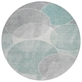 thumbnail image 2 of Addison Rugs Chantille Indoor/Outdoor Transitional Geometric Teal Machine Washable Round Rug, 8' x 8', 2 of 8