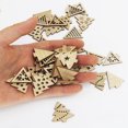 thumbnail image 4 of (50 Pieces/pack) 2.5cm Christmas Decoration Creative Cartoon Wooden Piece Retro Handmade DIY Small Gift Material, 4 of 5