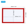 thumbnail image 2 of Unique Bargains A4 Magnetic Sign Holder, 8 Pack Magnetic Display Frame Self-Adhesive Picture Frame for Refrigerator, Red, 2 of 7