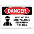 thumbnail image 1 of SignMission OS-DS-A-1218-L-1291 12 x 18 Po Signe de Danger OSHA - Casque de Sécurité Requis dans la Zone, 1 of 1