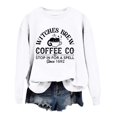 thumbnail image 4 of Venzia Women Halloween Crewneck Sweatshirt, Black Long Sleeve Pullover Top, Casual Fall Graphic Sweatshirt, 4 of 5