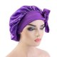 thumbnail image 5 of Gorro de dormir extragrande de satén con cintas anchas ajustables para cabello largo, paquete de 3 gorros de seda para el cabello., 5 of 5
