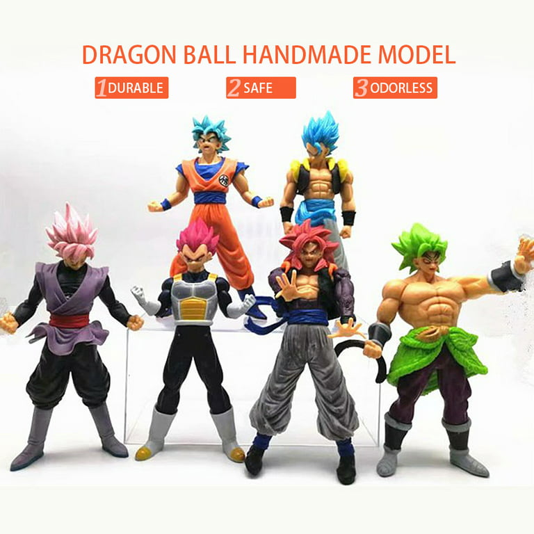 Dragon Ball Z Figures Set Saiyan Goku Son Blue Gokou Vegeta Broly