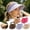 Coffee, variant on Wide Brim Sun Visor & UV Protection Sun Hat, Adjustable Linen-Style Breathable Headband Visor, Outdoor Sports & Beach Sun Protection Headwear for Women Men - 10.8" Wide(Pink)