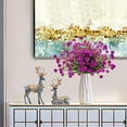 thumbnail image 3 of Morttic 12 Bundles Artificial Flowers, Fall Spring Summer Decoration UV Resistant Faux Outdoor Plastic Greenery Shrubs Plants Fake Flowers Planter Home Garden Decor (Fuchsia Camellia), 3 of 10