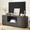 Charcoal Grey, variant on UZUGUL Fluted TV Stand Black 2 Doors Open Shelf Drawer Cable Management Adjustable Shelf
