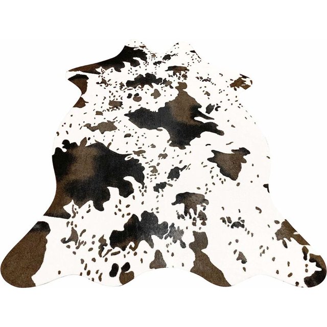 Alfombra antideslizante con estampado imitación vaca, 110 x 75 cm JAMW Sencillez