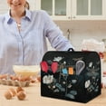 thumbnail image 5 of ZIATUBLES Kitchen Mixer Cover Waterproof Stand Mixer Cover Kitchen Appliance Organizer Bag Cover with Front Pockets Keep Kitchen Mixer Clean for 6-8 Quart Standing Mixer, Dragonfly Flower Black, 5 of 7