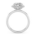 thumbnail image 3 of IGI Certified Solitaire Halo Engagement Rings For Women, 2.33 Carat (ctw) Round Lab Grown Diamond Promise Ring For Her In 18k Solid White Gold | F-G, VS-SI Quality Ring Size-9.5, 3 of 4