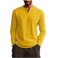 thumbnail image 5 of Lmnyox Men's Casual Long Sleeve Shirts Lightweight Breathable V Neck Plain T Shirt Classic Basic Loose Tops for Men, 5 of 7