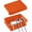 Orange, variant on SOCKiTBOX - The Original Weatherproof Connection Box - Large Indoor and Outdoor Electrical Power Cord Enclosure - Green - Medium