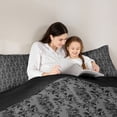 thumbnail image 5 of Feelyou Grey Mandala Damask Full Size Comforter Sets, Boho Snake Bedding Sets, 3pcs, 5 of 8