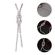 thumbnail image 4 of Suéter largo Gargantillo Rhinestone Knot Cuello Colgante Colgante Suéter Bufanda Collar, 4 of 6