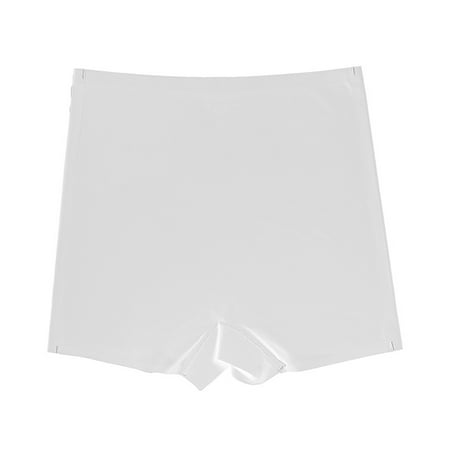 

Kddylitq Womens Boy Shorts Underwear - Anti Chafing Seamless High Waisted Seamless Underwear Stretch Boxer Briefs White L