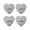 Gray, variant on 4 Pieces Heart Shaped Hooks for Bathroom Organization Towel Hangers Decoration