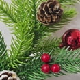 thumbnail image 4 of Corona de puerta de entrada de Navidad de 15 pulgadas con temporizador remoto de luz de vela LED sin llama | Bola de Navidad de piña de frutos rojos | Funciona con pilas | Decoración navideña de, 4 of 4