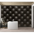 thumbnail image 6 of Tiptophomedecor Background & Patterns Wallpaper Wall Mural - Black Glam Chesterfield Pattern, 6 of 8