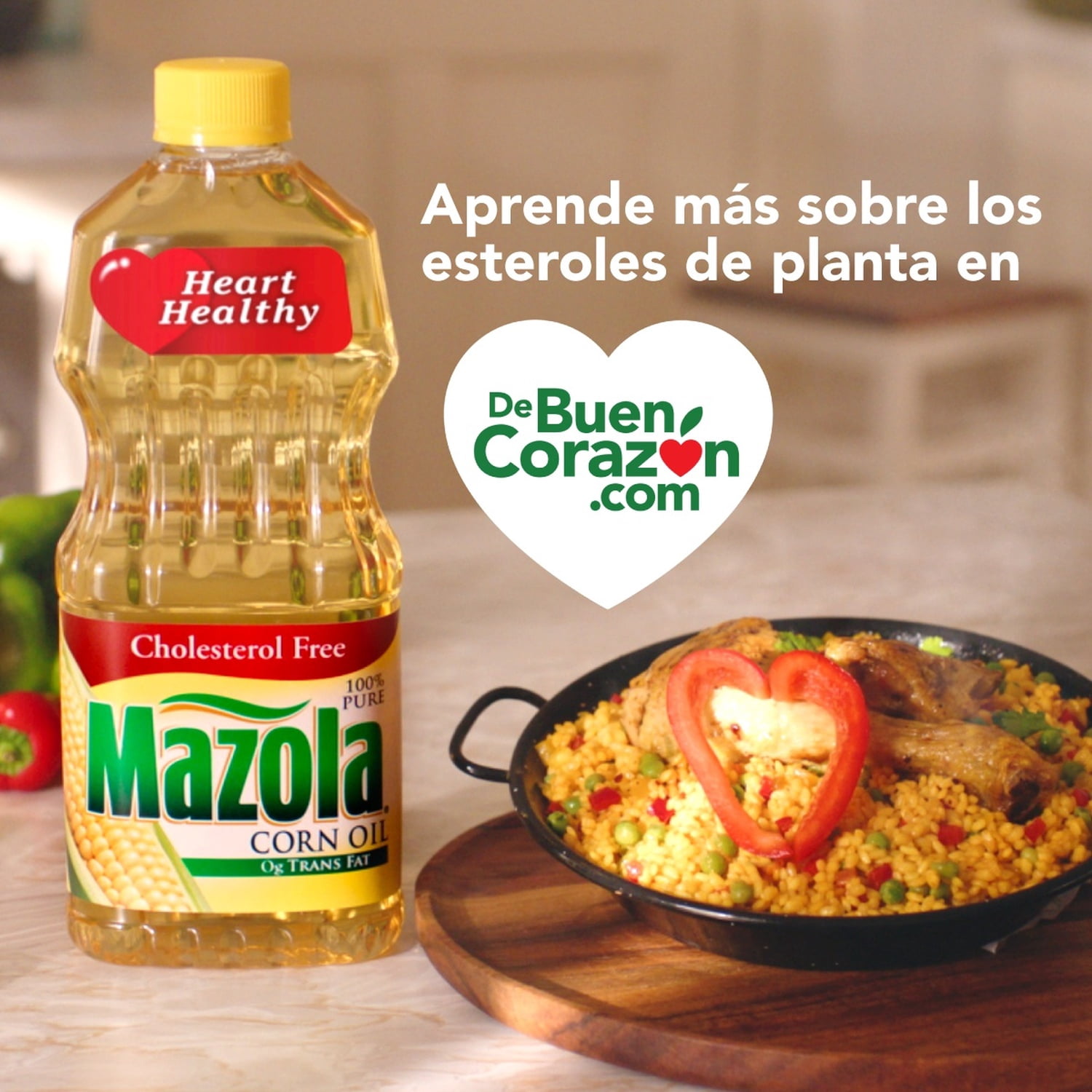 Mazola 100% Pure Cholesterol Free Corn Oil, 96 fl oz, Contains Soy