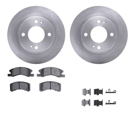 Dynamic Friction Company Front Brake Rotors with 5000 Advanced Brake Pads includes Hardware 6512-72260