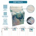 thumbnail image 6 of Teal Sea Turtle Table Runner 36 Inches, Summer Coastal Coral Ocean Linen Texture Bed Runner Dresser Scarves Tabletop for Indoor Outdoor Parties/Ceremony/Banquet, 13"x 36", 6 of 9