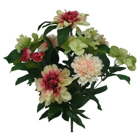 Better Homes & Gardens Pink & Green Mixed Dahlia & Hydrangea Bush, 1 Each