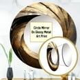 thumbnail image 3 of Designart "Timeless Turn In Gold And Black" Abstract Spirals Rund Mirror For Wall Decor - Large Gold Round Printed Mirror -Modern Round Living Room Mirror - 29" x 29", 3 of 6