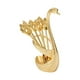 thumbnail image 5 of Soporte de base de cisne decorativo portátil con cucharas, juego de vajilla y postre para el hogar Dorado, 5 of 7