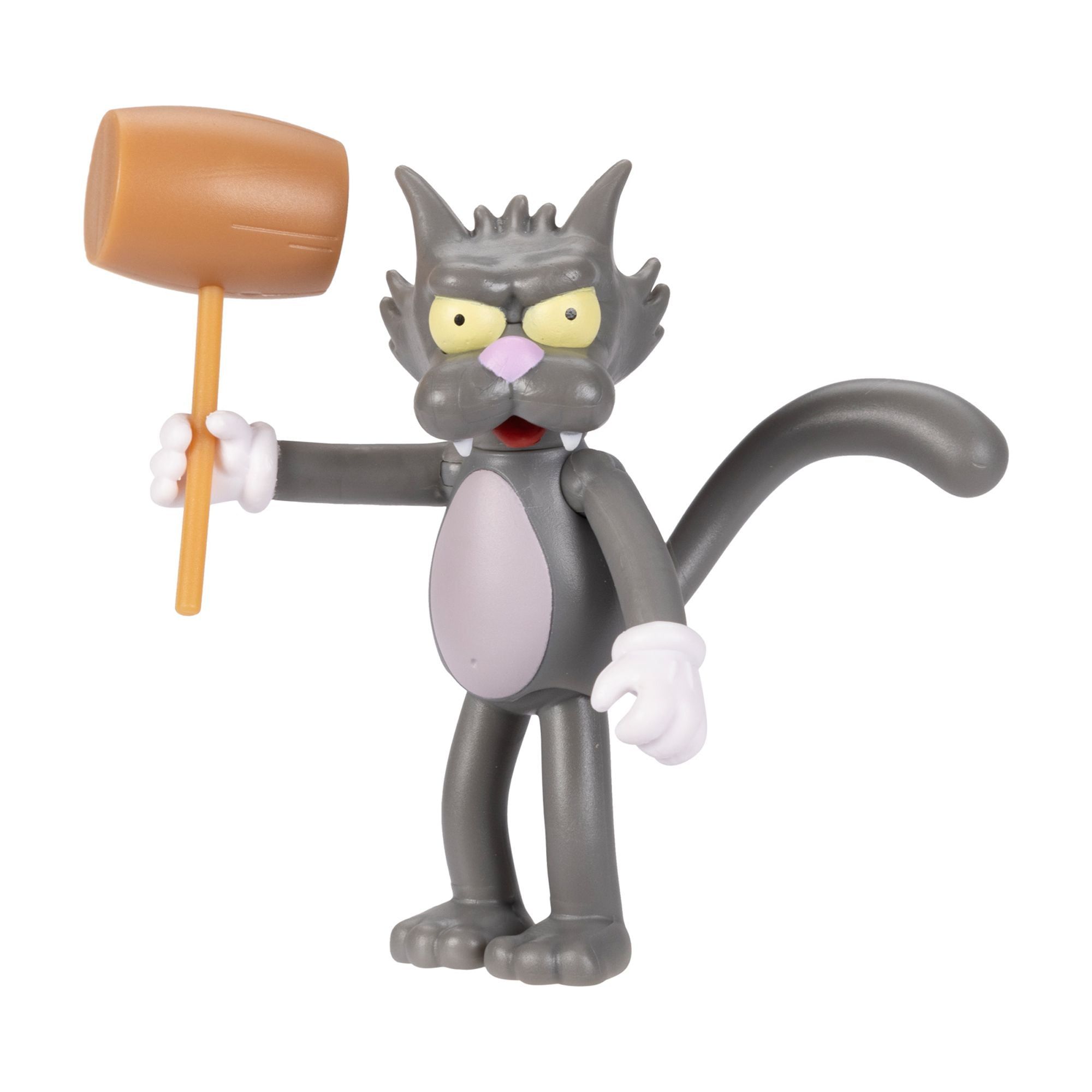 The Simpsons 2.5 inch Tall Scaled Collectible Scratchy with Mallet Action Figure for Child Ages 4+