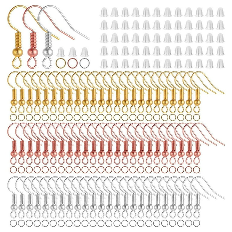 TINYSOME 450 Pcs/Lot Hypoallergenic Earring Hooks Kit Mix-color